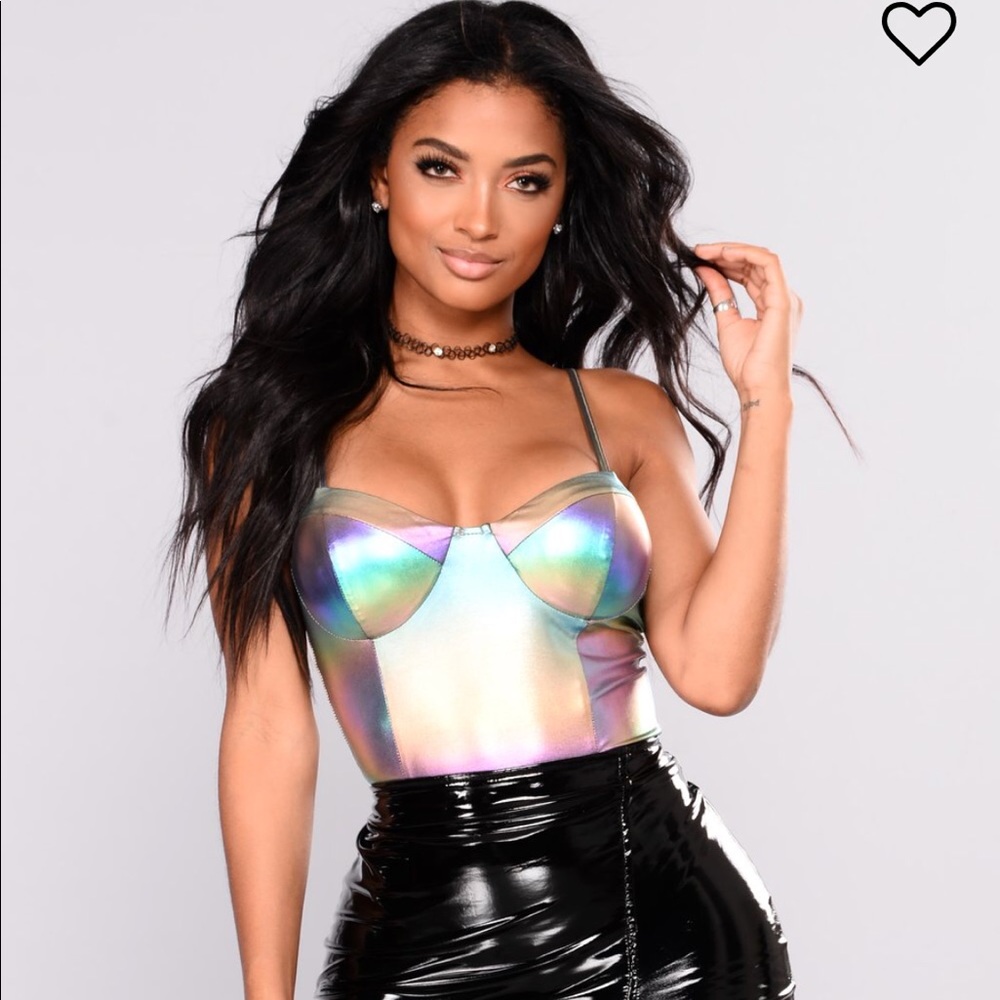 ❗️SOLD❗️Metallic rainbow bodysuit